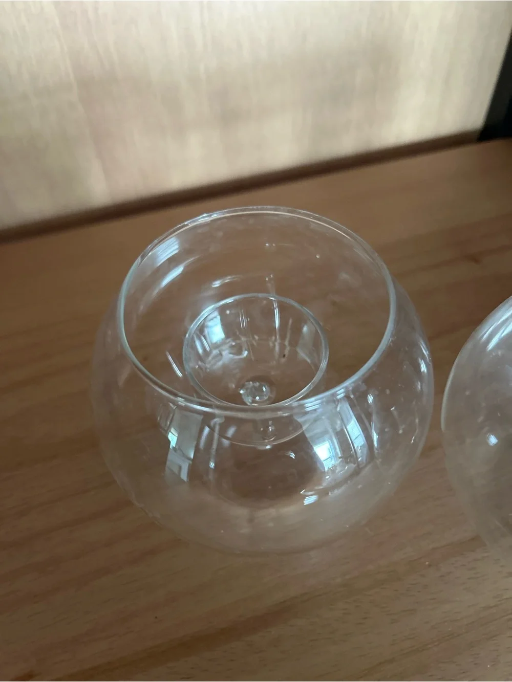 Z Gallerie Clear Glass Globe Candle Holders – Pair